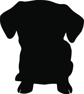 sitting puppy dog silhouette image 