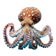 a beautiful CARIBBEAN REEF OCTOPUS, Wildlife-themed, cutout, isolated, photorealistic illustrations in a PNG. Generative AI