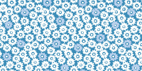 Floral seamless pattern. Vector illustration for background, card, invitation, banner, social media post, poster, mobile apps, advertising.