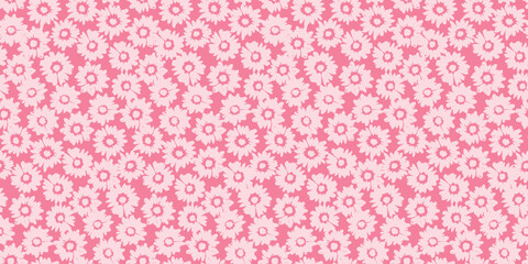 Floral seamless pattern. Vector illustration for background, card, invitation, banner, social media post, poster, mobile apps, advertising.
