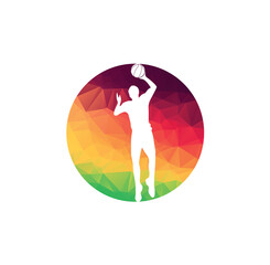 Volleyball Club Logo Badge & Label volley ball logo design template