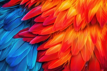 Scarlet Macaw - Beautiful Birds with Vibrant Feathers. Generative AI.