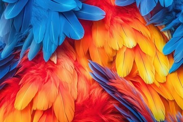Obraz premium Scarlet Macaw - Beautiful Birds with Vibrant Feathers. Generative AI.