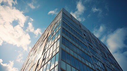 Fototapeta na wymiar modern office building in the sky