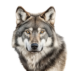 a Timberwolf Canis lupus lycaon, Portrait, in various positions, wild beauty,  Wildlife-themed, photorealistic illustrations in a PNG, cutout, and isolated. Generative AI