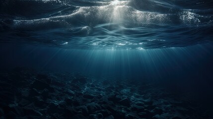 Fototapeta na wymiar underwater scene with bubbles underwater scene with rays of light