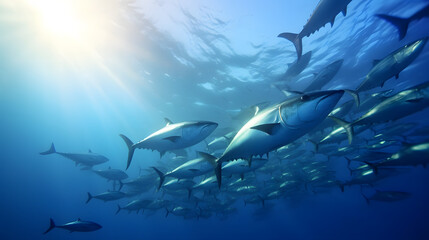 Obraz na płótnie Canvas Thriving Tuna: An Insight into Sustainable Tuna Fisheries and Marine Studies
