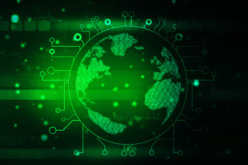 2d illustration world map abstract background