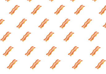 pattern with red and white bacon