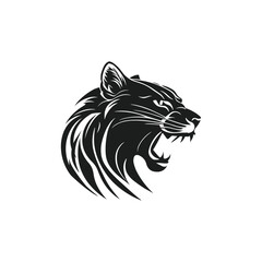 Lion Head roaring Logo Vector Template Illustration Design