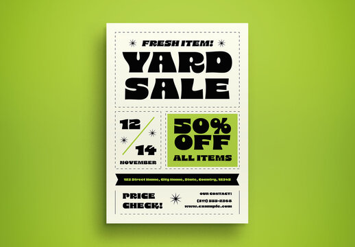 Yard Sale Flyer Layout