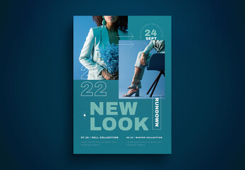 Blue Fashion Collection Flyer Layout