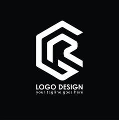 GR GR Logo Design, Creative Minimal Letter GR GR Monogram - obrazy, fototapety, plakaty