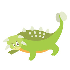 Clipart cute flat dinosaur's egg on a white background. Funny cartoon dinosaur egg isolated on white background for packing paper, fabric, postcard, clothing, printable game card. Vector file.