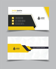 Elegant modern professional business card design template