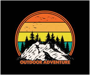 Outdoor adventure t shirt design