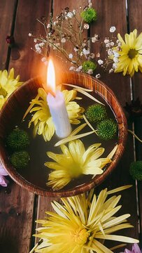 candle, flowers, flower, beauty, spa, aromatherapy, flame, christmas, decoration, candles, fire, relaxation, love, light, nature, bouquet, autumn, flora, aroma, holiday, burning, yellow, pink, bath, r