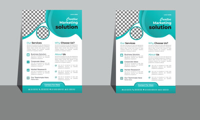 Corporate & modern Business Flyer design Template, Geometric shape Business Flyer annual report, poster, A4 template, with color,