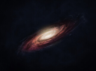 Awesome spiral galaxy. Science fiction space wallpaper. Elements of this image furnished by NASA. 