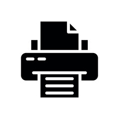 printer sign symbol glyph vector icon