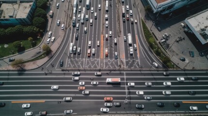 Aerial view of highway 