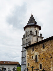 Fototapeta na wymiar Notre-Dame de l'Assomption church, Ainhoa, France.