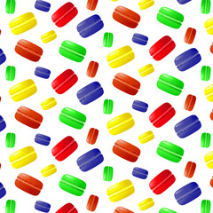 Seamless pattern color macarons.For posters, logos, labels, banners, stickers, product packaging design, etc. Gradient macarons. Vector illustration