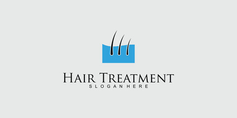 Premium Vector | Hair clinic logo design vector with creative unique premium vector