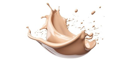 Liquid foundation splash element, fluid cosmetic cream