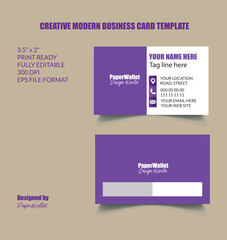 Modern Creative Business Card Template Design