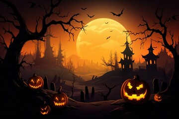Fototapeta premium halloween background -Ai