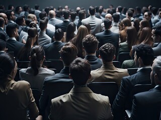 Business concept audience in conference room. ai generative