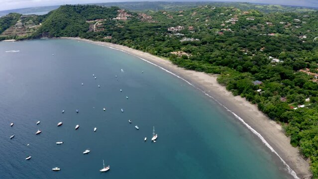 Aerial view of Bahia Hermosa in Costa Rica