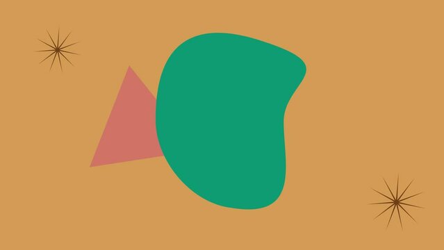 An abstract mid century modern motion graphic background.