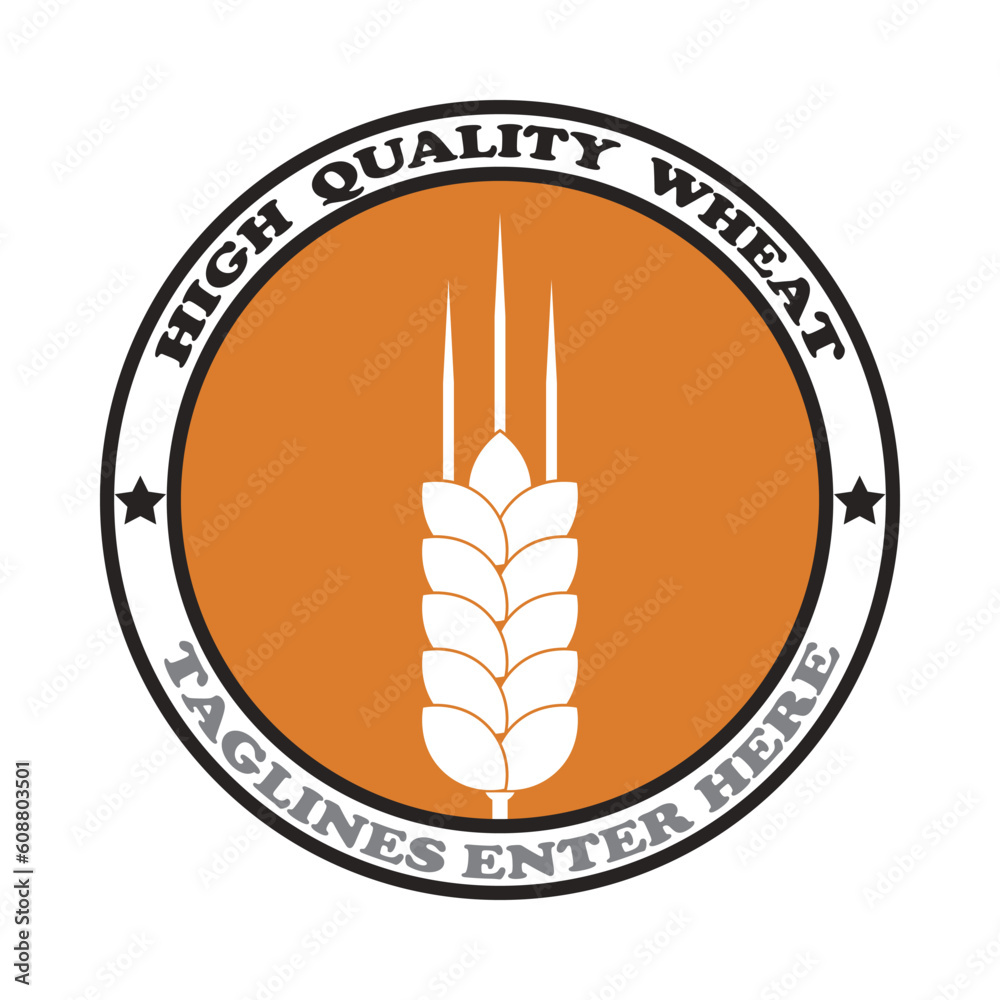 Sticker wheat icon vector