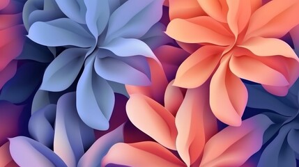 Gradient Trendy floral colorful background. Generative AI.