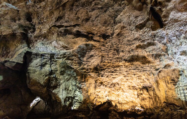 Limestone Bat Cave Jaskinia Nietoperzowa known for multiple species of nesting bats in Jerzmanowice village in Bedkowska Valley near Cracow in Lesser Poland