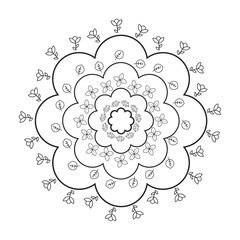 Mandala design for coloring book