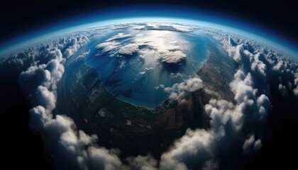 Fototapeta premium In a water balloon climate change world illustration graphic illustration of a earth vector. Generative Ai