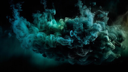 Fototapeta na wymiar green smoke