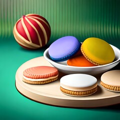 Obraz premium macaroons on a plate