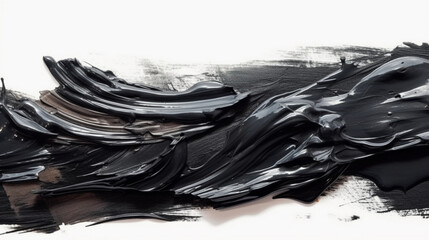 black oil color on white background