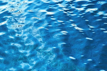 Fototapeta na wymiar Ripples and bubbles on a water surface, copyspace and background. Generative AI