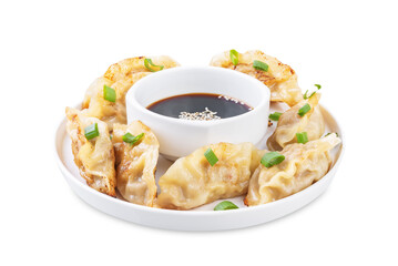 Dumplings on a white isolated background