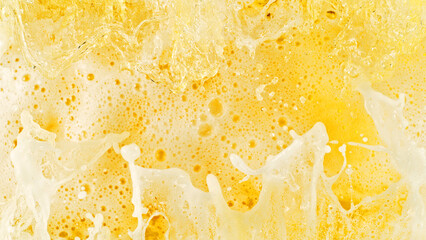 Fototapeta na wymiar Detail of beer beverages surface, abstract fresh drink background