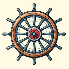 Graphic steering wheel icon. Vector illustration © NeuroSky