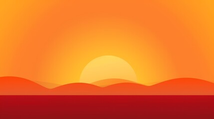 Gradient trendy vector sun background copy space. Generative AI