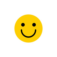 Vector smile face. Smile emoji illustration isolated on white background.