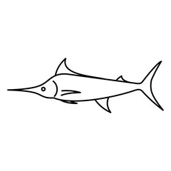 Blue Marlin Decal Fish Icon For Logos And More