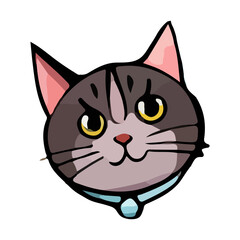 Cartoon cat character. Kitten vector breed.